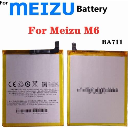 BA711 Battery For Meizu M6 (M6 Mini) Meilan M6 M711M M711C M711Q M711H 3020mAh Mobile Phone Replacement Batteries