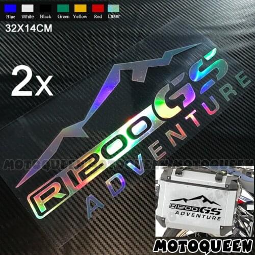 2X Motorcycle Saddlebag Luggage Aluminium Side Box Decoration Decals Reflective Stickers For ADV Adventure R1200GS R1250GS GS