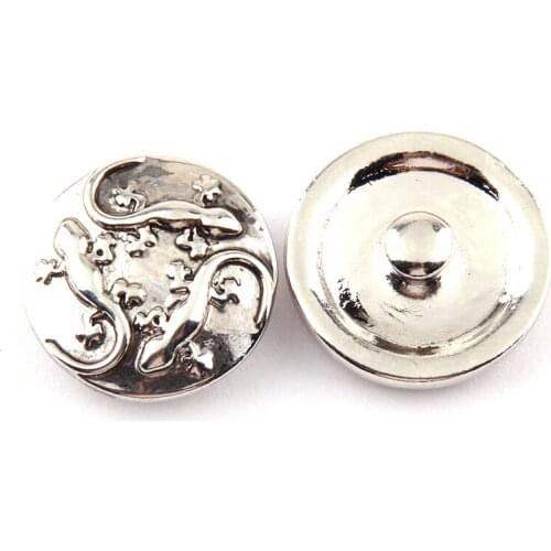 Free drop shipping new arrive 1.8-2cm alloy wall gecko charm DIY snap button metal charms