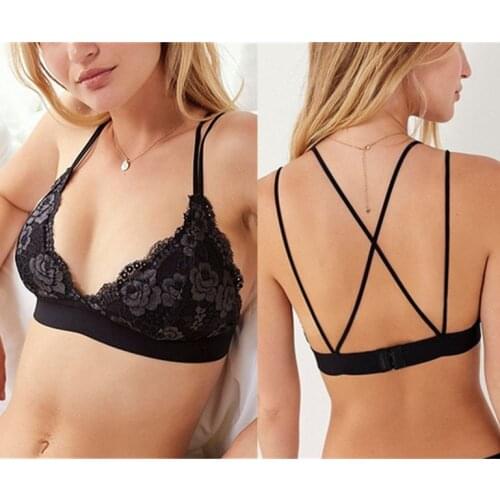 Women Sexy Lace Bralette Padded Triangle Bra Womens Bras Floral Lace Bralette Wiree Free Wireless Bra Brassiere