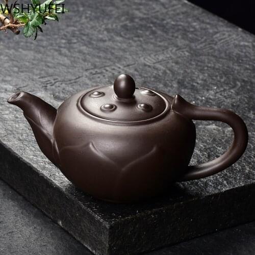 Raw ore boutique purple sand teapot 280cc Tea set tea set Xi Shi pot creative home decoration home Pu'er tea teapot