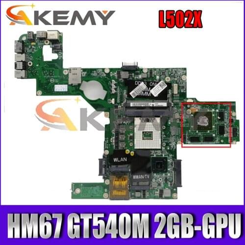 CN-0714WC 0714WC For Dell XPS L502X Laptop motherboard DAGM6CMB8D0 Main board With HM67 GT540M 2GB-GPU 100% Fully Tested