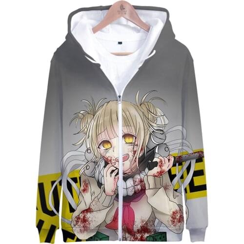 Personality bnha Uniforms boys 3D Hoodies My Hero Academia Zipper hoodies mens Jacket Boku No Hero Academia 3D Anime sweatshirt