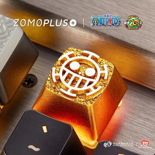 Key cap ONE PIECE mechanical keyboards keycap personality design,ONE PIECE Trafalgar·Law aluminum alloy keycaps Cherry MX axis
