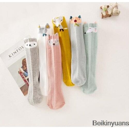 Kids Lovely sock Cute Cartoon Fox Kids baby Socks Knee Girl Boy Baby Toddler Socks animal infant Soft Cotton socks