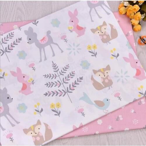 Cartoon Animal 100% Cotton Fabric Diy Handmade Cloth Dress Sewing Patchwork Quilt Sheets Baby Dress Pillow Decor Tissus Tecidos