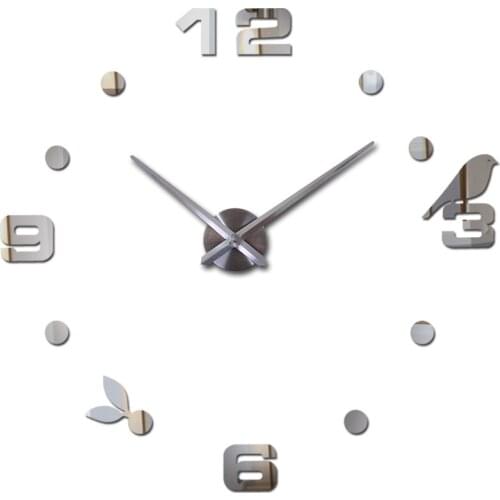 New watch clock clocks home decoration klok acrylic miroir large wall stickers sale Quartz Modern Metal