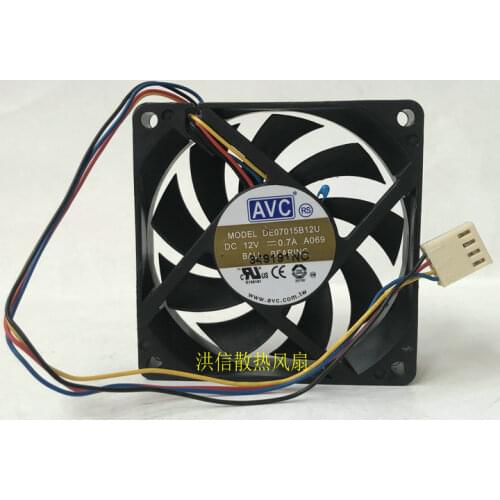 Original AVC 7015 de07015b12u 12V 0.70a 7cm temperature controlled AMD CPU fan