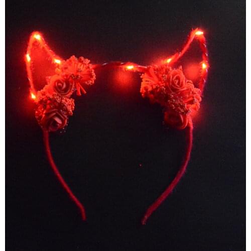 Blink Light Adult Child Halloween Devil Horn Headband Easter Headwear Christmas Hair Hoop Wedding Birthday Party Gift