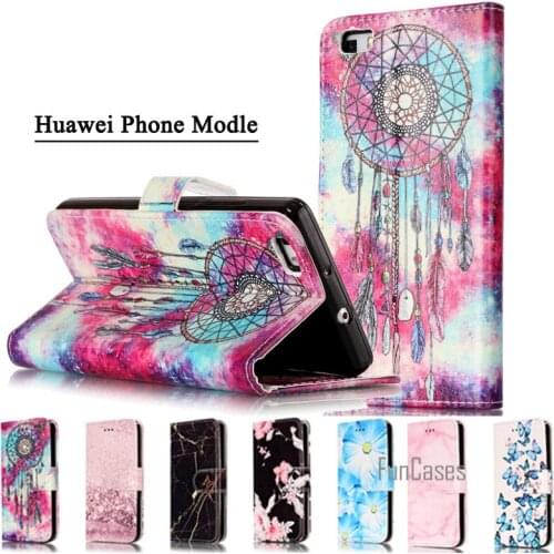 Funda Huawei P8 Lite 2017 P9 P10 Lite P10 Case Luxury 3D Marble PU Leather Wallet Flip Case Cover For Huawei P10 P9 P8 Lite 2017