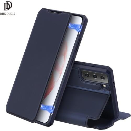 DUX DUCIS Skin X Series Luxury Leather Wallet Case Flip Cover For Samsung Galaxy S21 5G S21 Ultra S21 Plus with Cards&Cash Slot