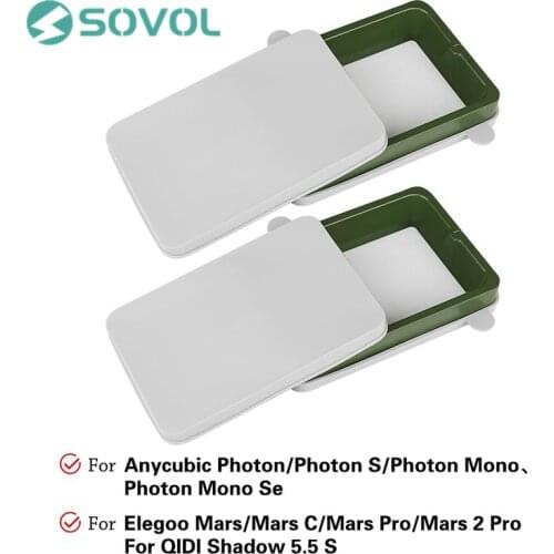 Sovol 3D Resin Vat Anodized Aluminium with FEP Film&Steel Ring Covers Preinstalled for ELEGOO Mars ANYCUBIC Creality 3D Printer
