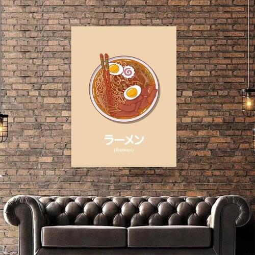 Canvas Modern Picture Home Decoration Japanese-style Narutomaki Ramen Painting Wall Art Prints Poster Modular Frame Living Room