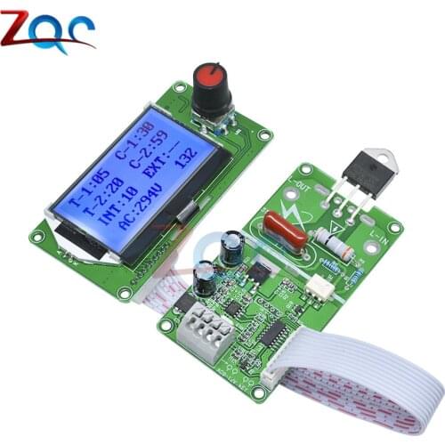Spot Welder 100A/40A LCD Display Digital Double Pulse Encoder Welding Machine Transformer Controller Board Time Control