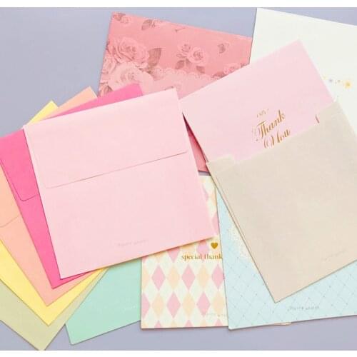 1 Set = 6 Cards Greeting Card + 6 Envelope Gift Cards for Festival Wishing Cards