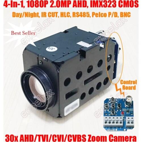 1080P 2MP 4-In-1 AHD TVI CVI CVBS IMX307 30x CMOS CCTV Zoom Camera Module 5-90mm 18x Optical Lens RS485 Auto Focus UTC Coax