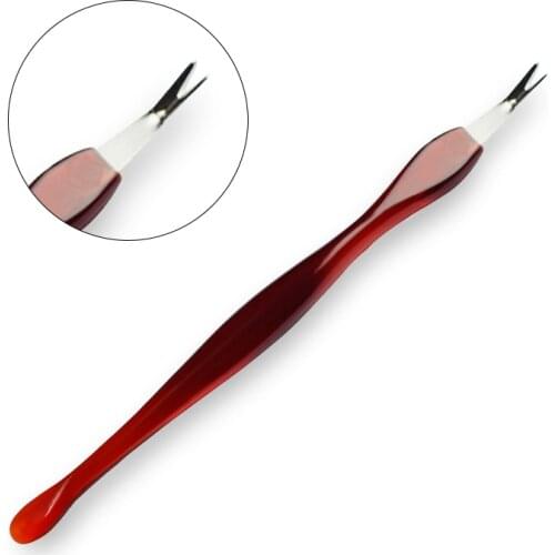 2pcs/lot Cuticle Pusher Cosmetic Nail Art Tool Dead Skin Fork Trimmer Peeling Knife Cuticle Remover Makeup Tools
