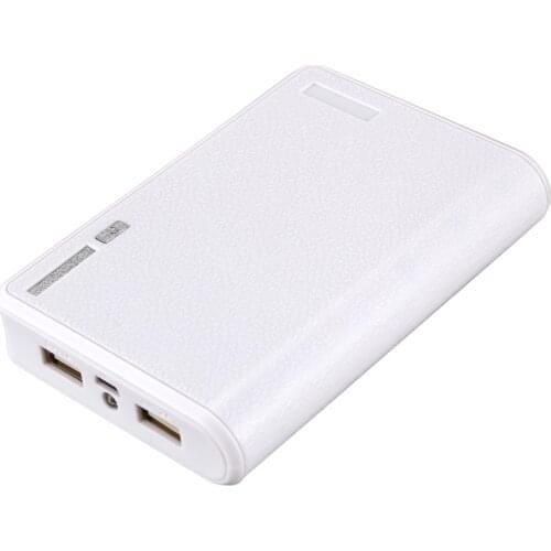 ABGN Hot-Portable USB Charger 5V 2A 18650 Power Bank Battery Box For iphone6 Smartphone Colour:White