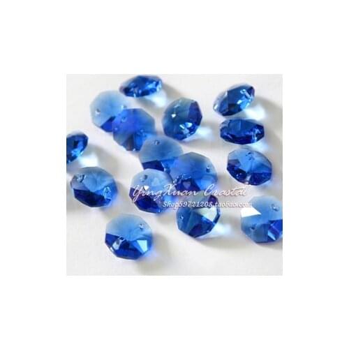 Free shipping 14mm octagon beads crystal chandelier parts decoration multicolour