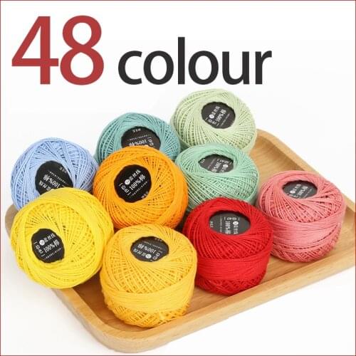 D30 SMTA 100% Cotton Lace Yarn 1mm Thick For Knitting Baby Skin-friendly Feel Yarn For Crochet 20 Grams Free Shipping