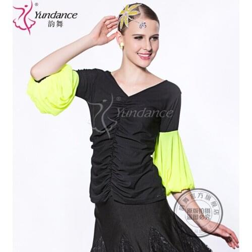 Customized Lady Latin Dancing Shirt Modern Dance Costume Waltz Valse Tango Galop Fox Trot Social Dance Suit B-2709