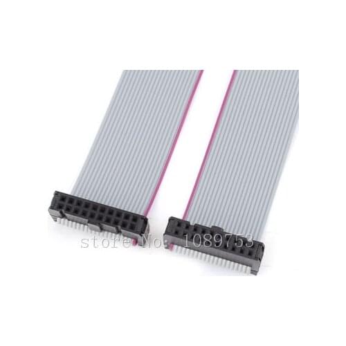 10pcs FC-20P 20 Pins 2.54mm Pitch 20cm JTAG AVR Download Cable Wire Connector Gray Flat Ribbon Data Cable