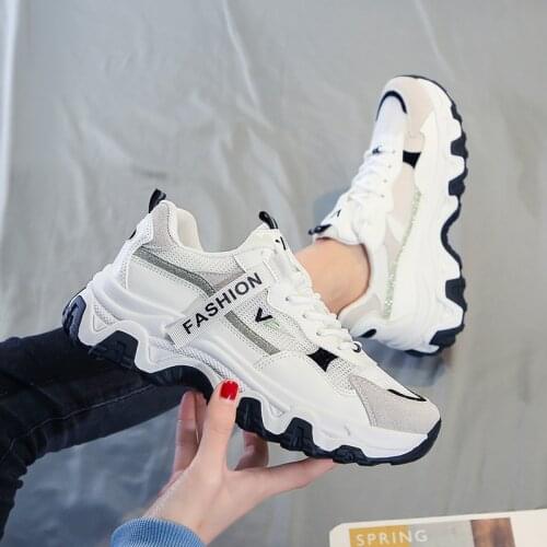 Summer Womens Casual Daddy Shoes Mesh Plus Leather Upper Breathable High-Grade Brand Walking Shoes New Balance Woman Sneakers