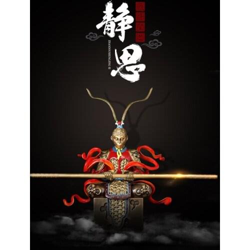 Limited Edition # 40CM -home office TOP COOL ART- Business Hero efficacious Mascot kung fu bronze Hand engraving art sculpture