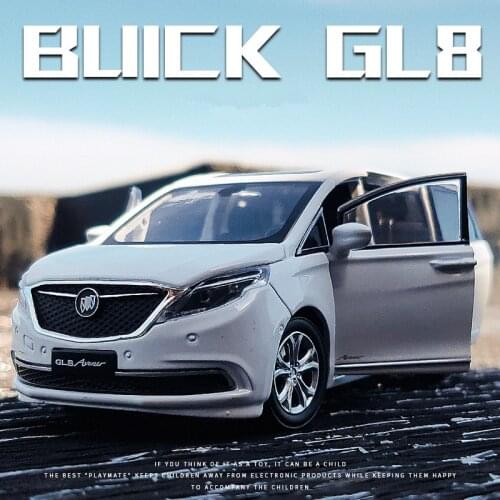 1:32 Buick GL8 MPV Alloy Car Model Diecast Metal Simulation Business Purpose Vehicles Toy Car Model Collection For Kids Toy Gift