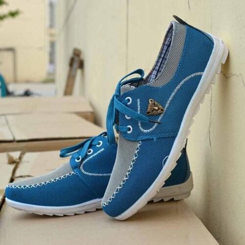 Masorini Summer Trendy Canvas Shoes Men Breathable Men Shoes Patchwork Rubber Lace-Up Comfortable High-Quality Footwear WW-304
