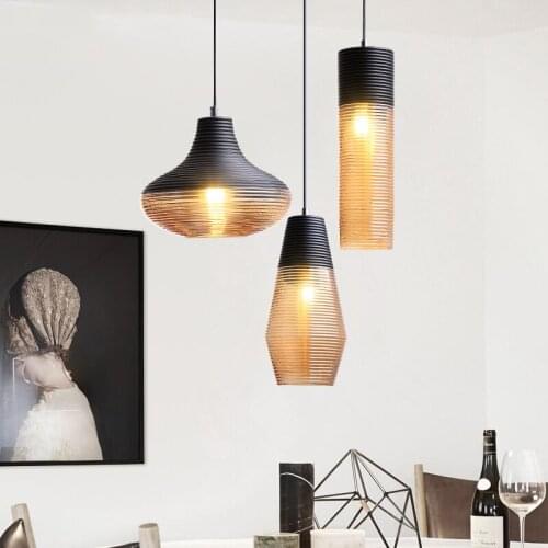 Nordic LED Pendant Lamps Vintage Pendant Lights for Living Room Bedroom Loft Industrial Home Decor Kitchen Lighting Fixtures