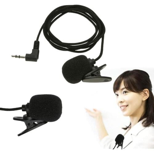 Portable Mini Clip-on Lapel Microphone Hands-free 3.5mm Condenser Wired Microphone For PC Laptop Lound Speaker