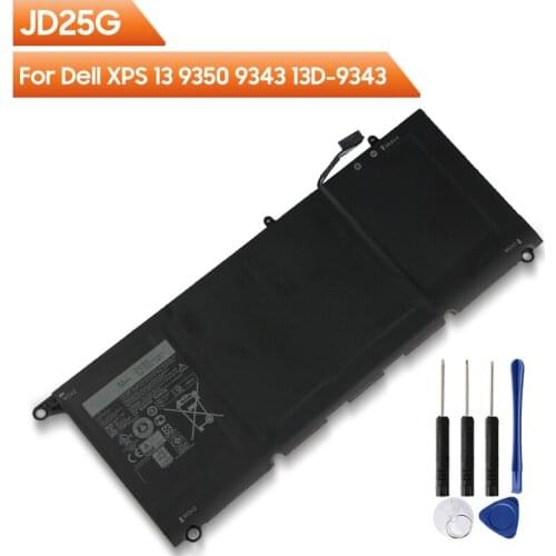 Original Replacement Laptop Battery JD25G For Dell XPS 13 9350 9343 13D-9343 JHXPY 90V7W 0N7T6 5K9CP Rechargeable Battery 52Wh