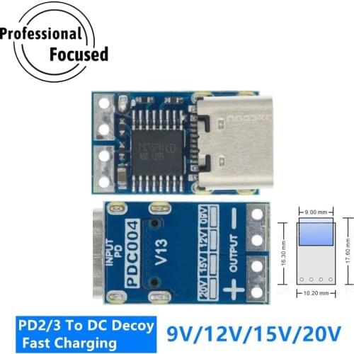 PDC004-PD PD decoy module PD23.0 to DC DC trigger extension cable QC4 charger 9V 12V 15V 20V