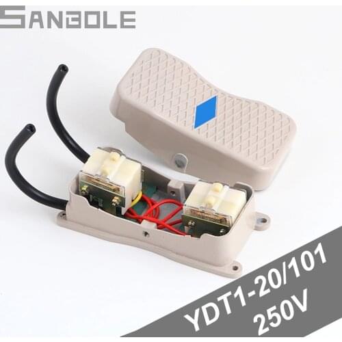 Foot Switch Pedal Power Supply Controller YDT1-20 101 Pedal Reverse with wire aluminum case double control three phase motor