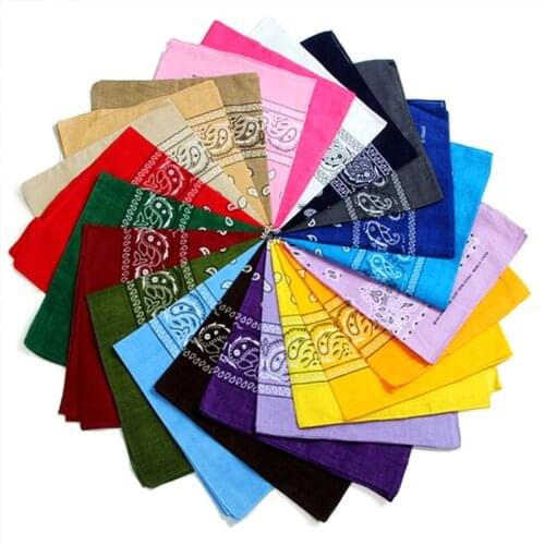 Polyester Cotton Cashew Flower Hip-hop Bandanas For Women Pocket Square Head Neck Scarf Wristband Handkerchief Men