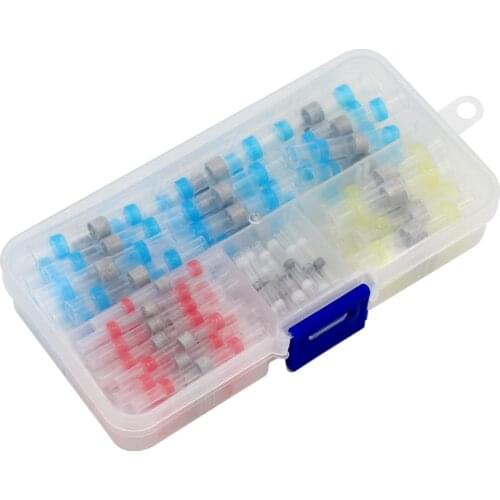 100PCS Solder Seal Wire Connectors, Heat Shrink Butt Connectors, Waterproof Insulated Electricarical Wire Terminals, Butt Splice