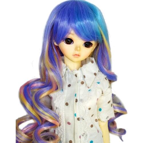 [wamami] 97# Colourful Long Wavy Wig 25-35cm 1/4 MSD AOD DOD DZ BJD Dollfie 7"-8"
