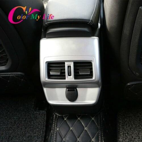 Car Chrome Rear Air Vent Outlet Protection Trim Armrest Air Vent Sticker for Renault Koleos for Samsung QM6 2016-2019