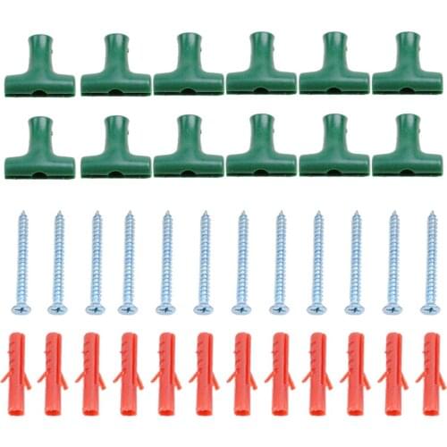 Garden Shelf Clamp Film Clip 36pcs Greenhouse Pipe Frame Fastener For Gardener Sunshade Net Pole Connector Plastic Fixed Buckle