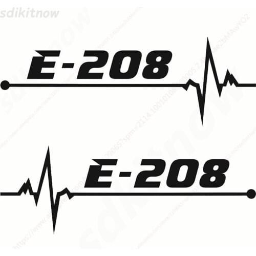 1pair New Heart Car Decal Sticker Styling Windows Door Decoration For peugeot e208 accessories