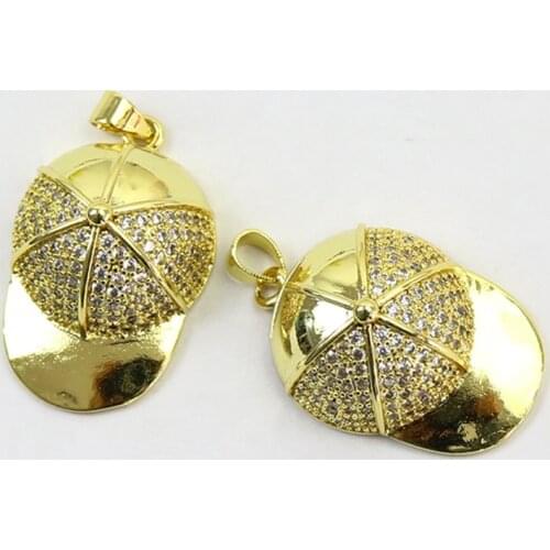 10 Pcs Hat shape pendant Metal Gold Hat Hip Hop Style jewelry Pendant Jewelry Accessories Jewelry pendant Gift 7409