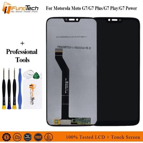 100% New Repair Parts For Motorola Moro G7 Plus G7 Play Digitizer Assembly For Motorola G7 Power LCD Display Touch Screen +Tool