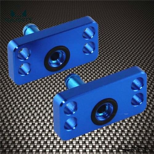 2Pcs Auto Fuel Rail Adapter With 6MM Tail Fits For Honda Civic DC2 D15 D16 B16A B18C Black / Blue