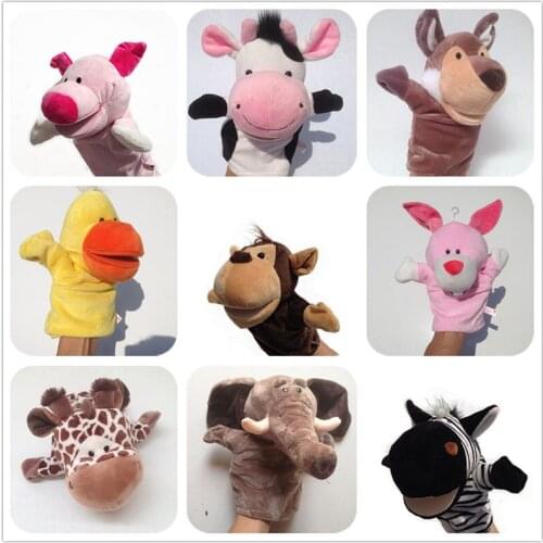 2018 Cute Soft Animal Puppet Plush Doll Kids Toys Childrens Day Gift Toys For Children Carton Figure Feather Cotton Baby Toys