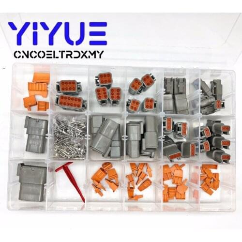 225 PCS Deutsch DTM Series Automotive Connector Kit with Removal Tool 0411-240-2005 + 24 AWG to 18 AWG Crimp Terminals/Pins
