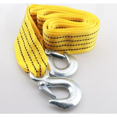 3Ton 4m Car Towing Rope Tow Cable Strap Towing Pull Rope with Hooks For Automobile Outdoor emergency for Peugeot 206 207 208