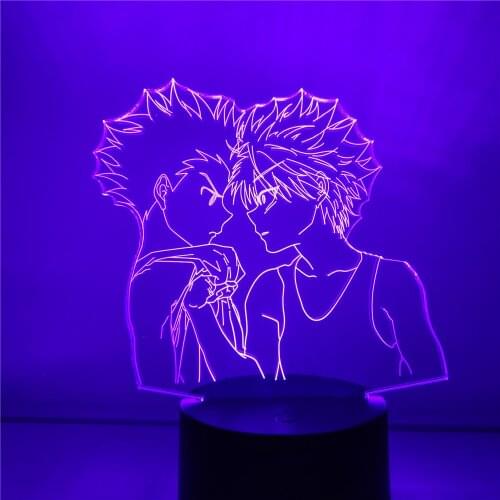 3D Lamp Hunter X Hunter Freecs And Killua LED Night Light Anime Figures Lampara HXH Bedroom Decoration Lighting Home Decor Lampe
