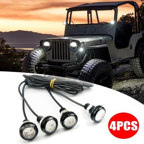 4pcs LED Car Eagle Eye Light Auto Truck For Ford SUV Raptor Style Universal Amber High Quality Car Grille Lighting Kits