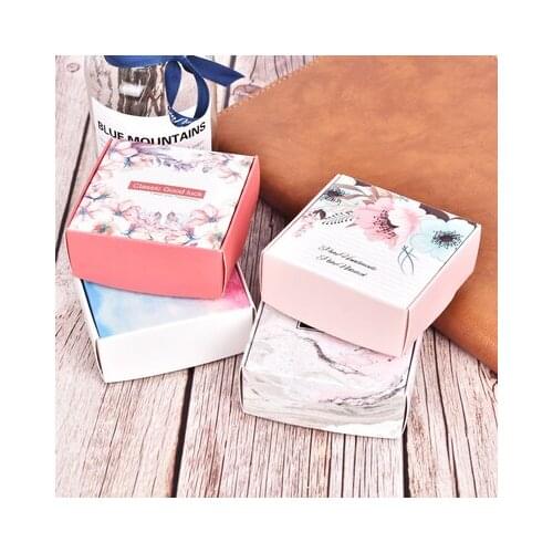New 50pcs flower Paper Box as soap candle Cookie Candy little Gift Packaging Christmas Wedding Favors Gifts Decoration